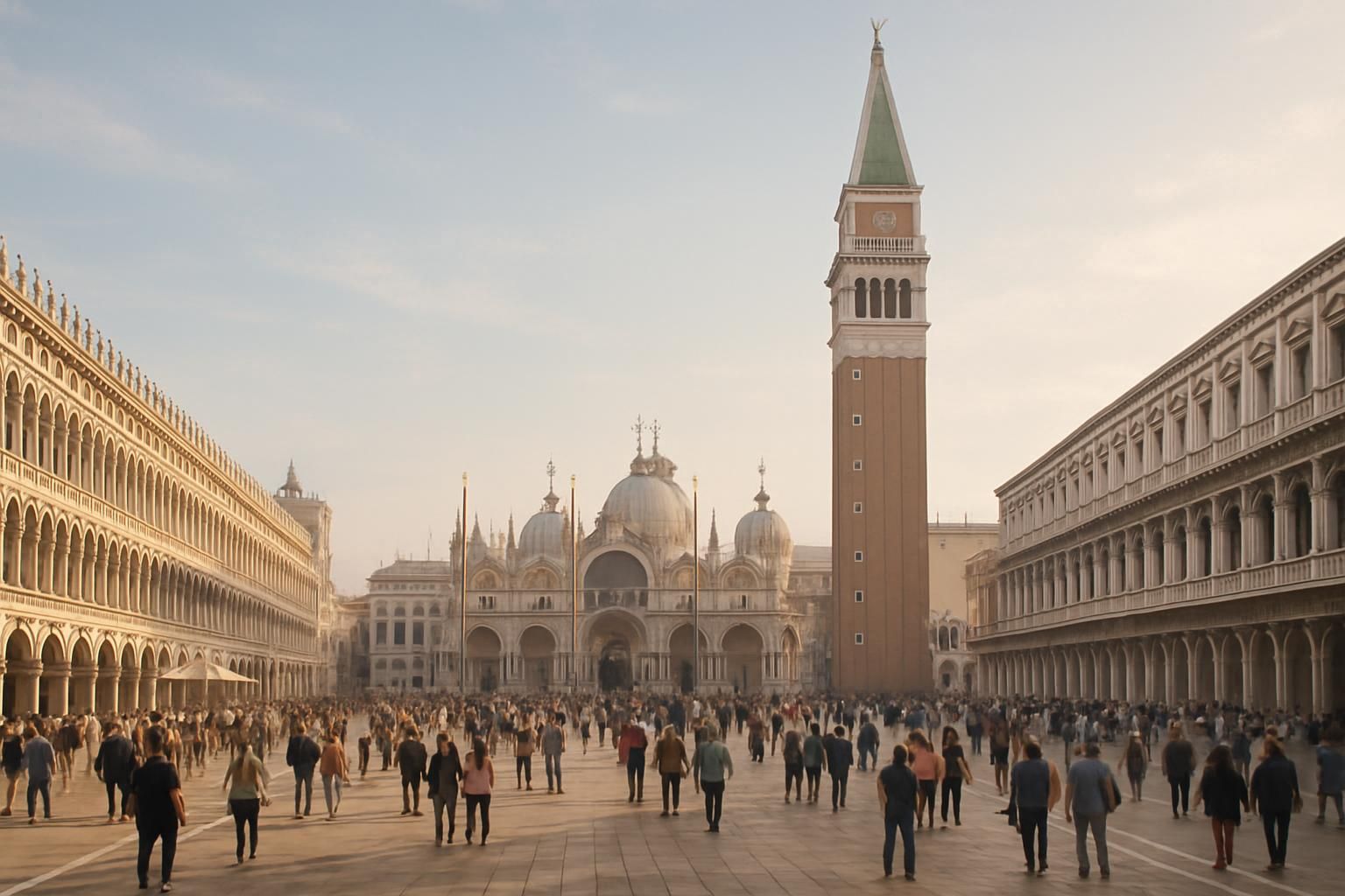 découvrez la place saint-marc à venise avec notre guide complet. profitez de conseils pratiques et achetez vos billets coupe-file pour éviter les longues attentes.