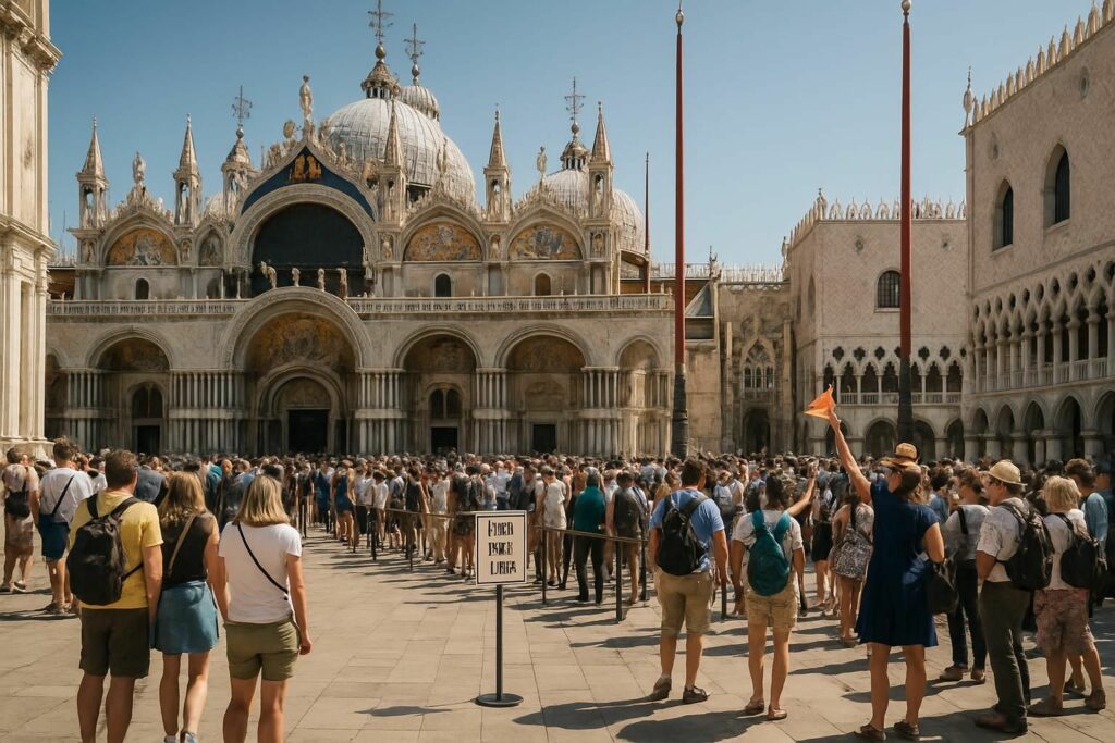 découvrez la place saint-marc à venise avec notre guide complet, astuces pour éviter les files d'attente et billets coupe-file pour une visite inoubliable.